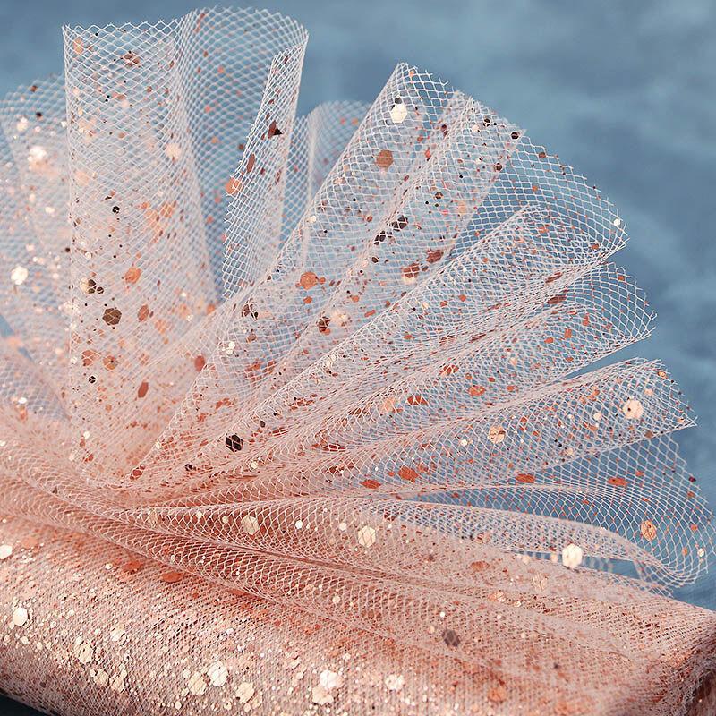 (10 yards/roll) 15cm Width Mesh Christmas Powder Fine Fragment Bouquet Packaging Festival Celebration Ribbon DIY