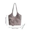 Stylish Ruffle Tote Bag Korean Women's Handbag Trendy Frill Shoulder Bag  Armpit Bag