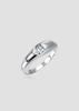 Anon Pear Cut Wave Ring Silver