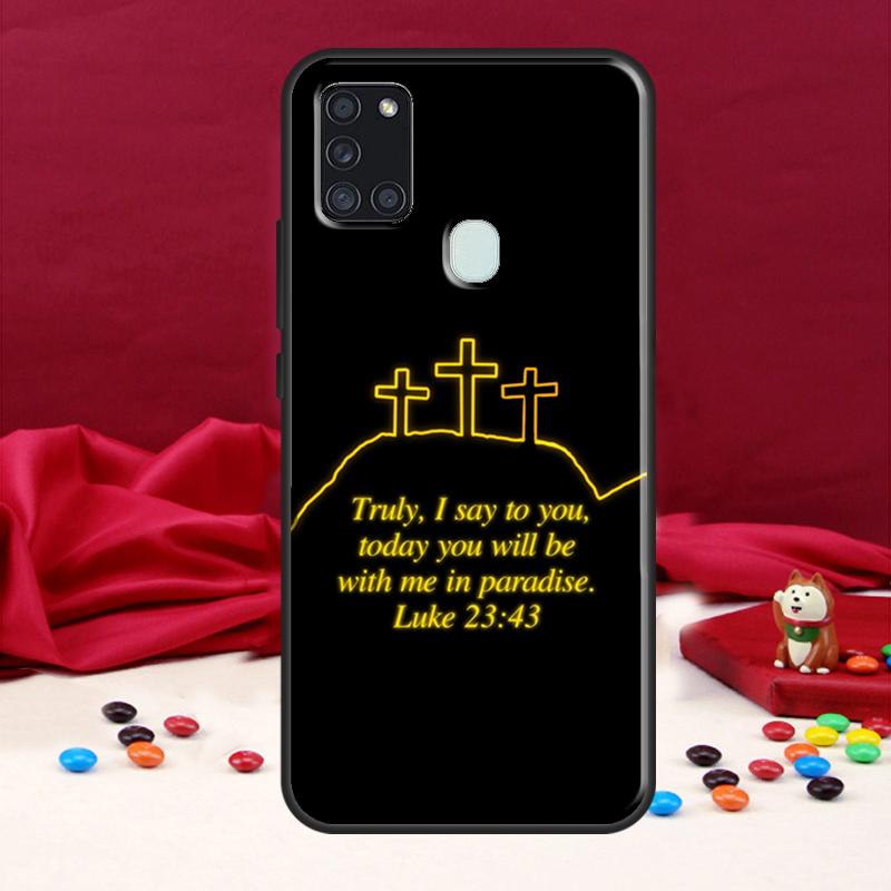 Faith Christian Religious Jesus For Samsung Galaxy A34 A54 A14 A52 A32 A22 A12 A13 A53 A11 A51 A71 A50 Phone Case