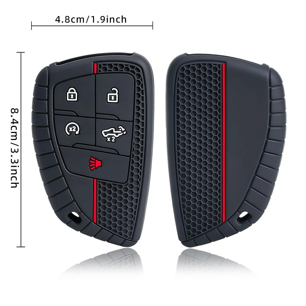 5 Button Flip Remote Car Key Case Cover Shell Holder Protector Silicone For Chevrolet Silverado Gmc Sierra Buick