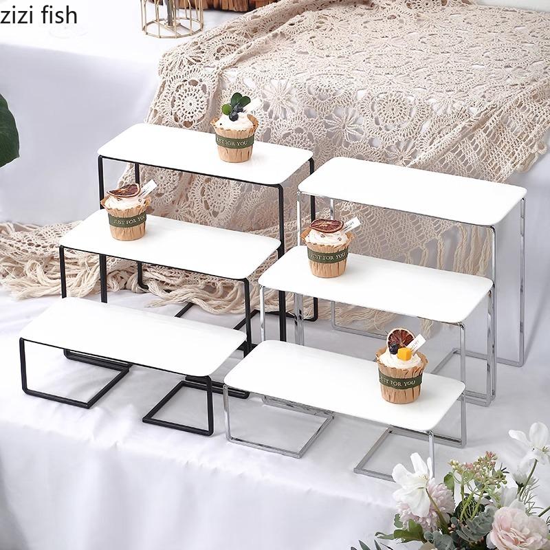 Simplicity Iron Art Ceramic Cake Stand Afternoon Tea High Foot Dim Sum Rack Cake Dessert Display Rack Creative Cake Tools