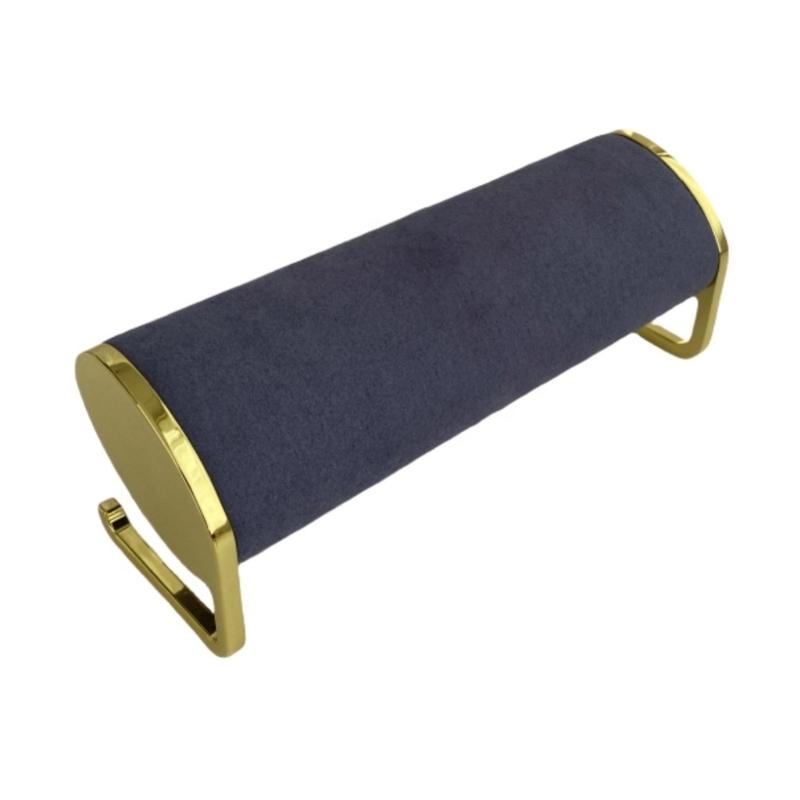 Elegant Bracelet Jewelry Display Stand Delicate Long Plush Jewelry Display for Watches and Bangles with Metal Support