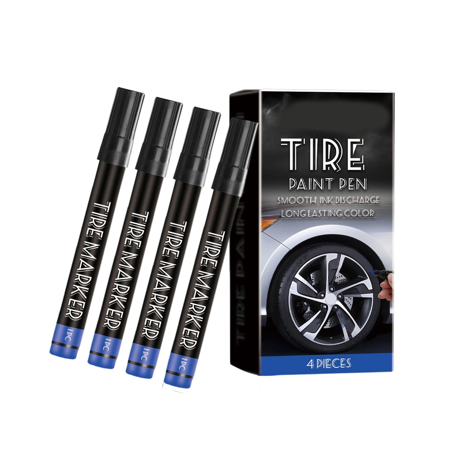 

4Piece Automotive Tire Stamps Labeling Writing Marker Pens Precise Tip Design Scratch Resistant For Automotive Bike Tire 1