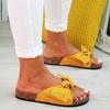 Women's Summer Cork Flat Bow Flip Flops, Size 35-43, Versatile Style