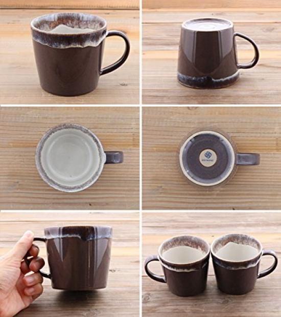 EAST table Mug Wide Mug 330cc Brown Estmarc Made in Japan Mug Modern Microwave Safe Dishwasher ti-00501