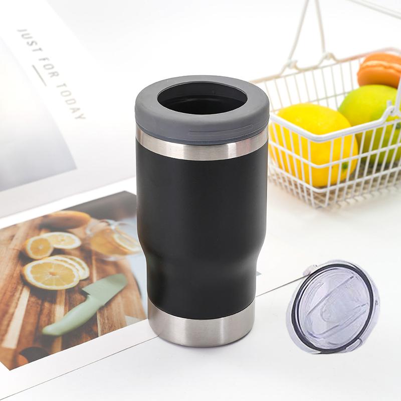 Copo Térmico de Aço Inoxidável 14oz Copo de Cerveja Com Abridor 2 Tampas Garrafa Isolada a Vácuo Viagem de Carro Mantém Frio Tanque Garrafa de Água para Whisky