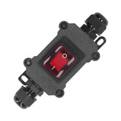 Durable 4 Pin 2 Position Waterproof Inline Cord Switch Red Light Waterproof Inline Cord Switch Toggle Switch Marine