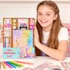 DIY Journal Kit Voor Tiener Meisjes - Alles-in-één Schrijfwaren & Dagboek Set Met Stickers Scrapbook Knutsel Cadeau Voor Pre-tiener 20ml