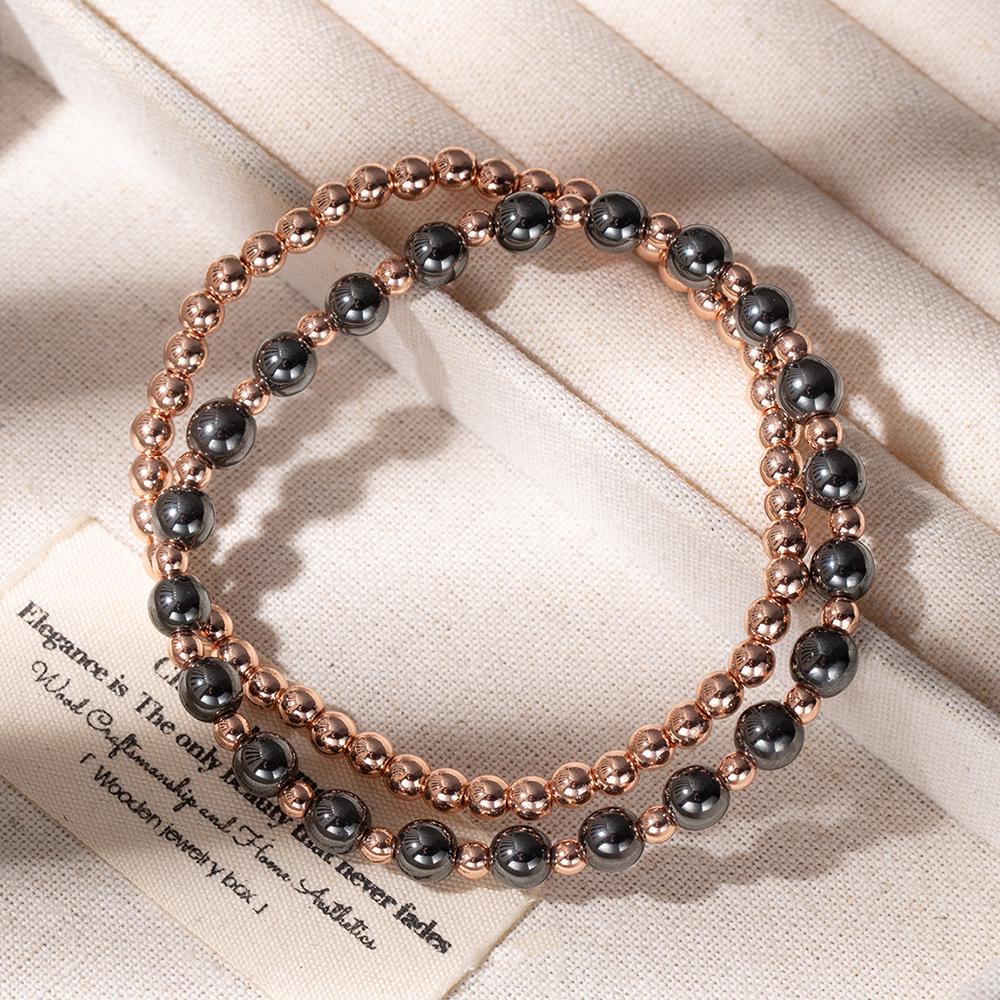 European Crystal Tiger Eye Elastic Bracelet, Natural Stone Beads Jewelry