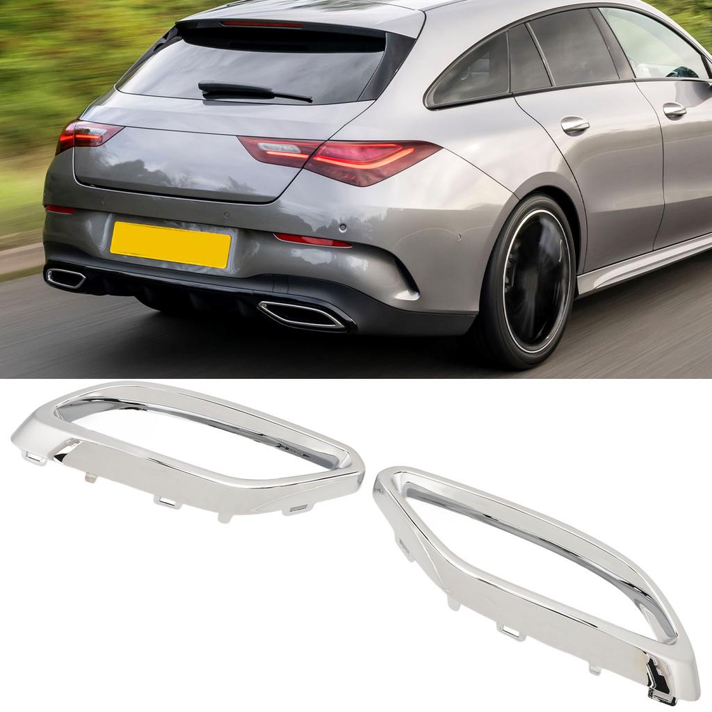 1 Pair Exhaust Tip Cover Trims 1184920200 Left Right Replacement For CLA‑Class C118 ‑Line 2020 to 2024