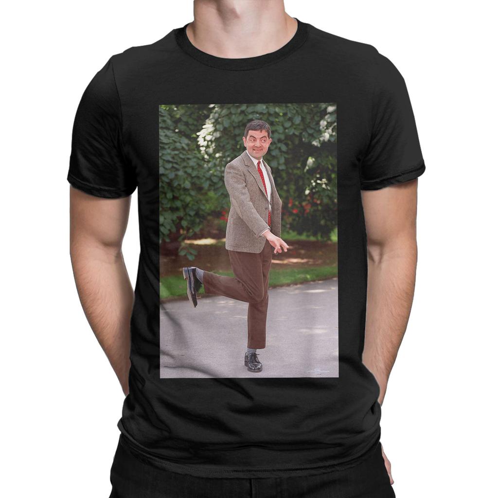 Rowan Atkinson Mr Bean The Ultimate Disaster Movie Photo T-Shirt Men Street Style T-Shirts Summer Crewneck Popular Tees Clothing