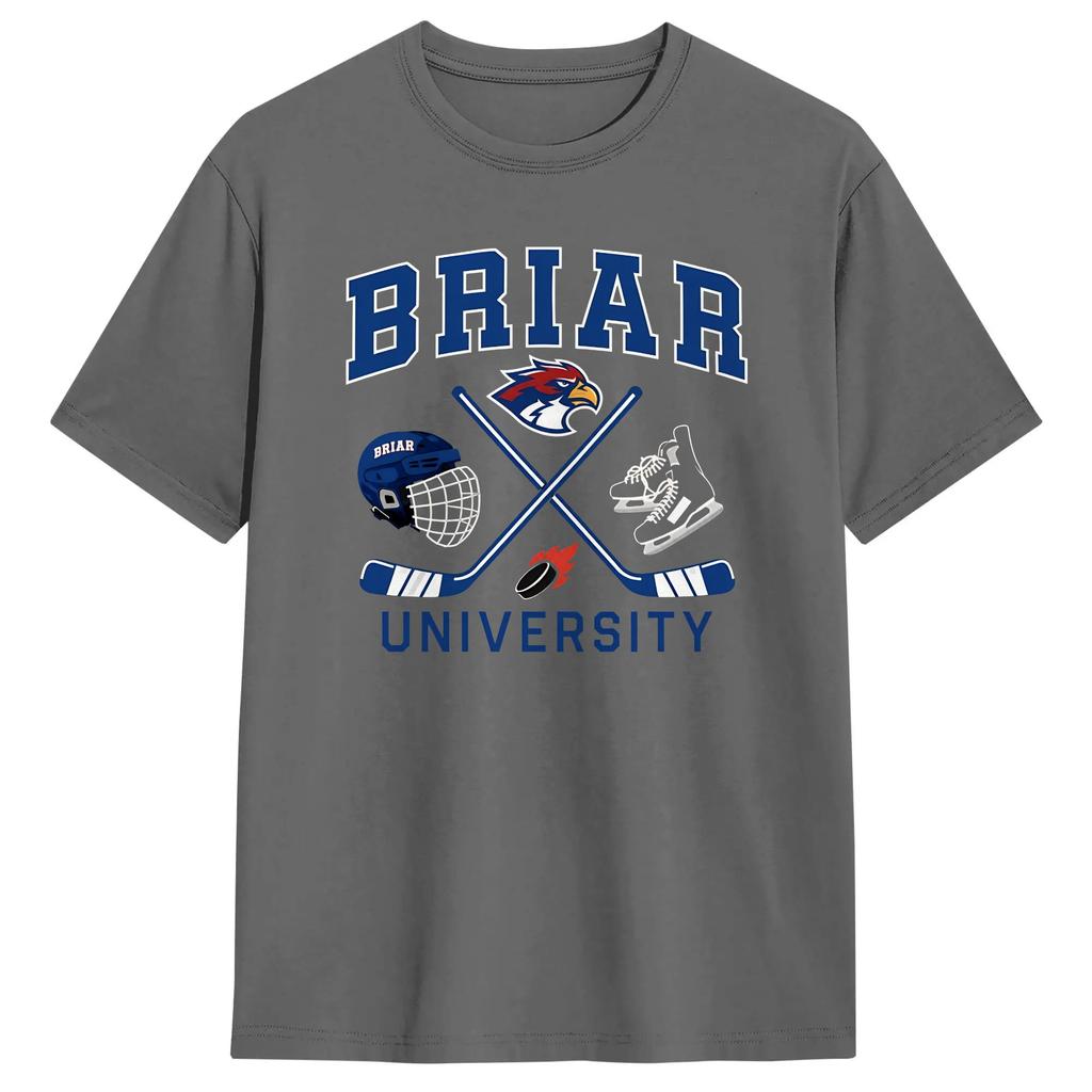Außerhalb des CampusBriar U Briar University Eishockey Romanze Hawks Eishockey Team T-Shirt Strand T-Shirts Baumwolle Trendiges Cooles T-Shirt für Männer