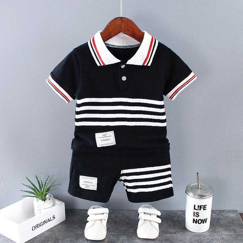 Toddler Boys' Summer Polo Shirt & Shorts Set: Infant Children's Outfit