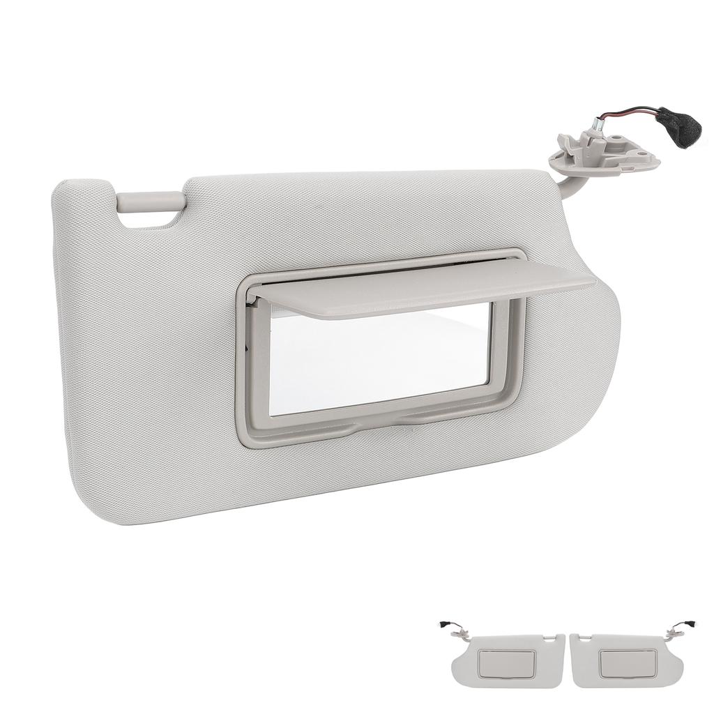 Sun Visor Replacement with Mirror and Makeup Light Stylish Grey Effective Sun Shielding Visor Board 