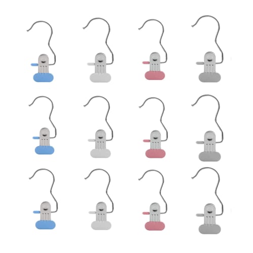 

Billbotk Clothespins (12-Piece Set) - Mono Clips, Stainless Steel Clothespins, Non-Slip, Multi-Purpose Hooks, Multi-Functional Clothesline