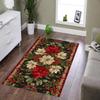 Christmas Poinsettia Rug,red Cream Floral Holiday Rug,christmas Rug,vintage Festive Decor Rug,winter Living Room Rug,xmas Rug