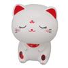 Niedliches Katzen-Ornament Solarlicht Induktion Kunststoff Glücksbringende Nickkatze für Restaurants Armaturenbrett im Auto mit Lächeln
