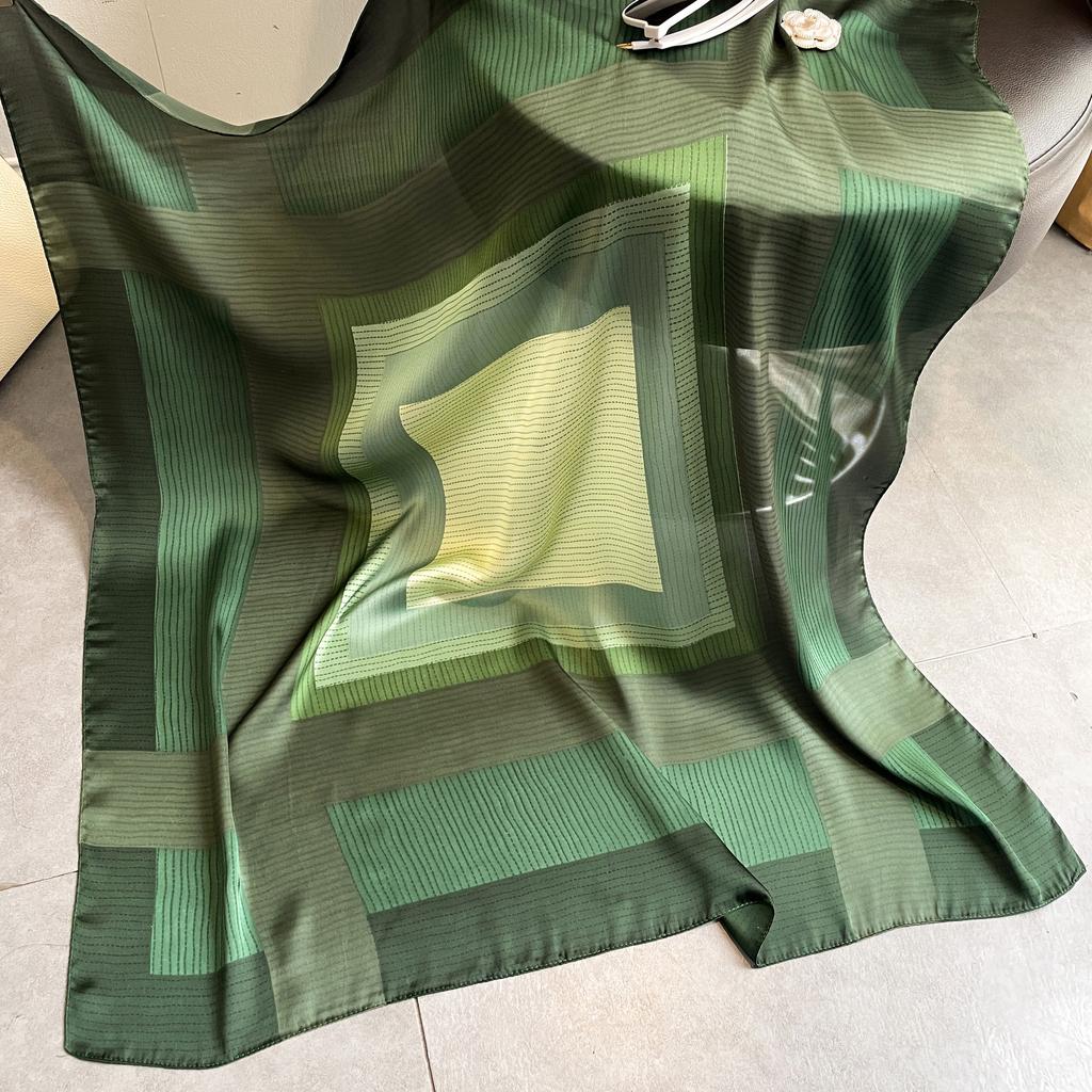 Wysokiej jakości luksusowe jedwabne szale z pałąkiem na głowę szaliki szalik dla kobiet łańcuszek jedwabny szal damski dekoracyjny szal