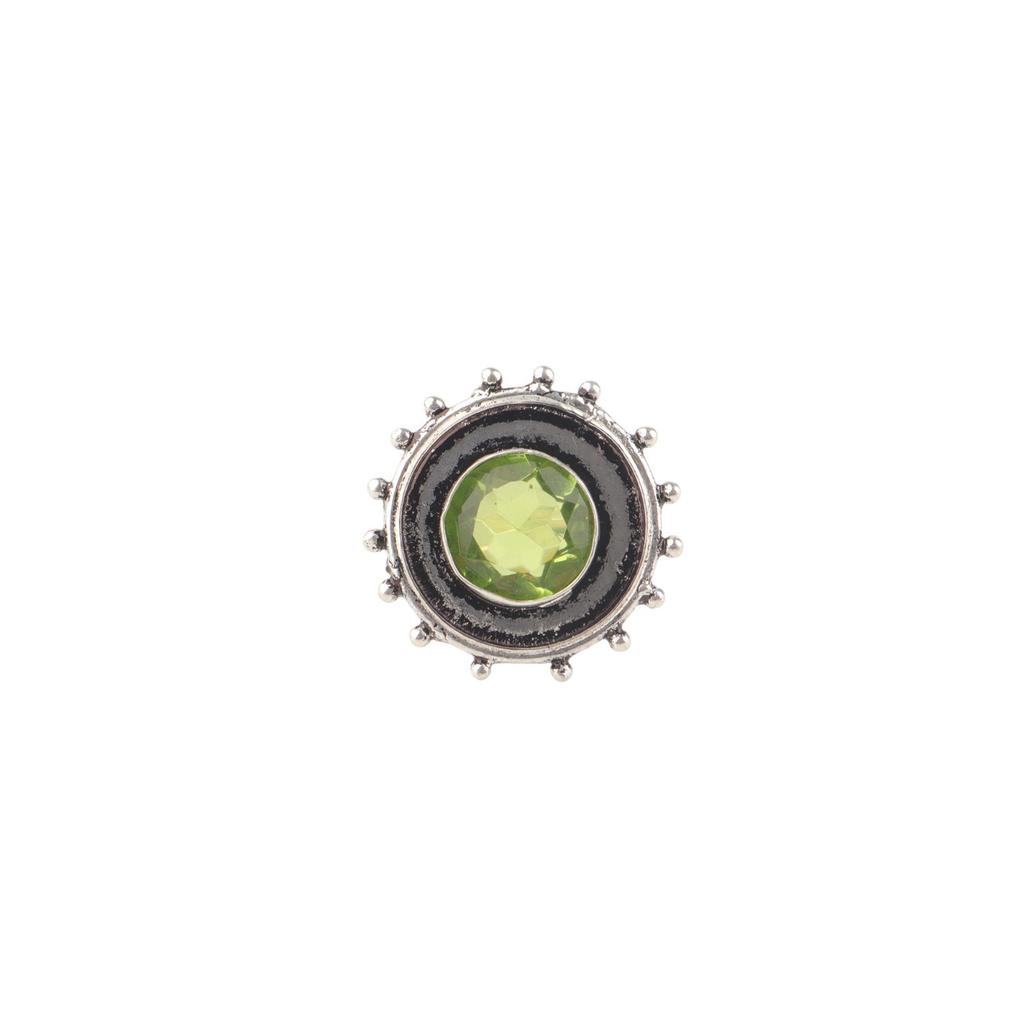 Green Peridot Gemstone 925 Sterling Silver Jewelry Handmade Ring Gift For Her RR-49-15