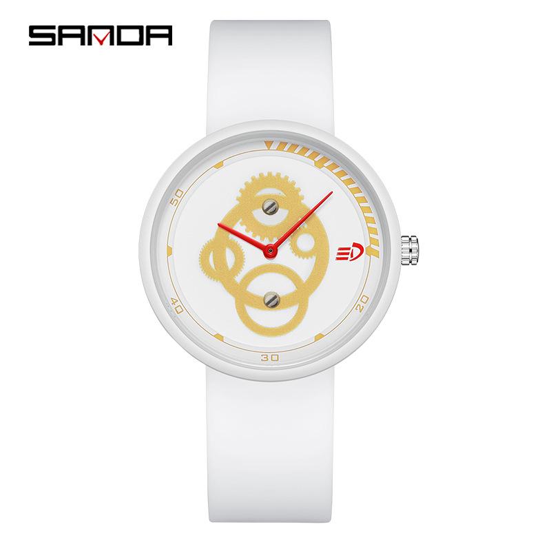 Unisex Sanda Detachable Silicone Strap Waterproof Sports Watch