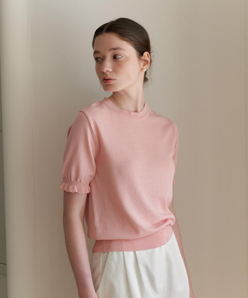 YUPPE Frill Round Knit_Pink