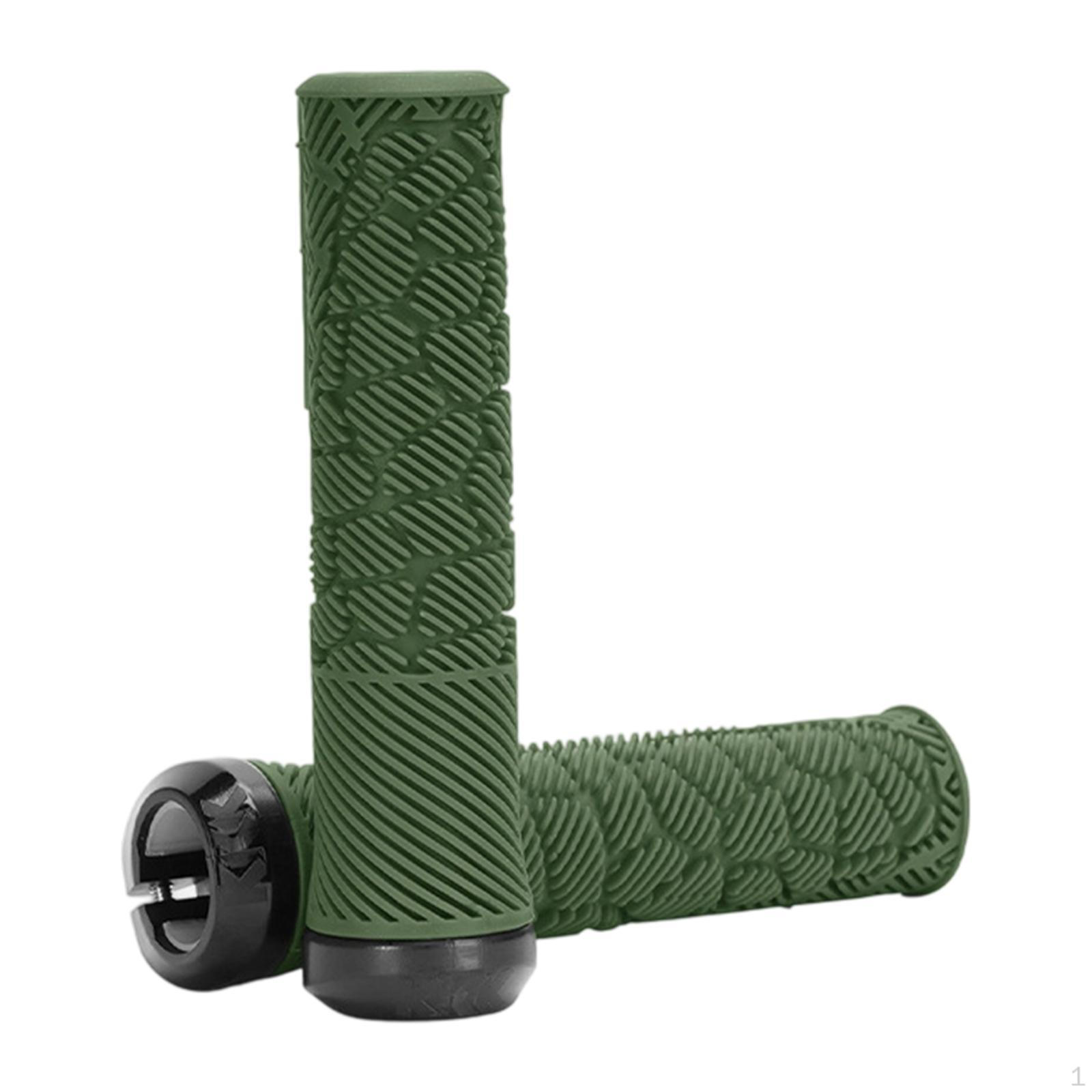 

Handlebar Grips, 1 Pair Shockproof Comfortable Grips for Mountain Road Bikes, Universal Ergonomic зелёный