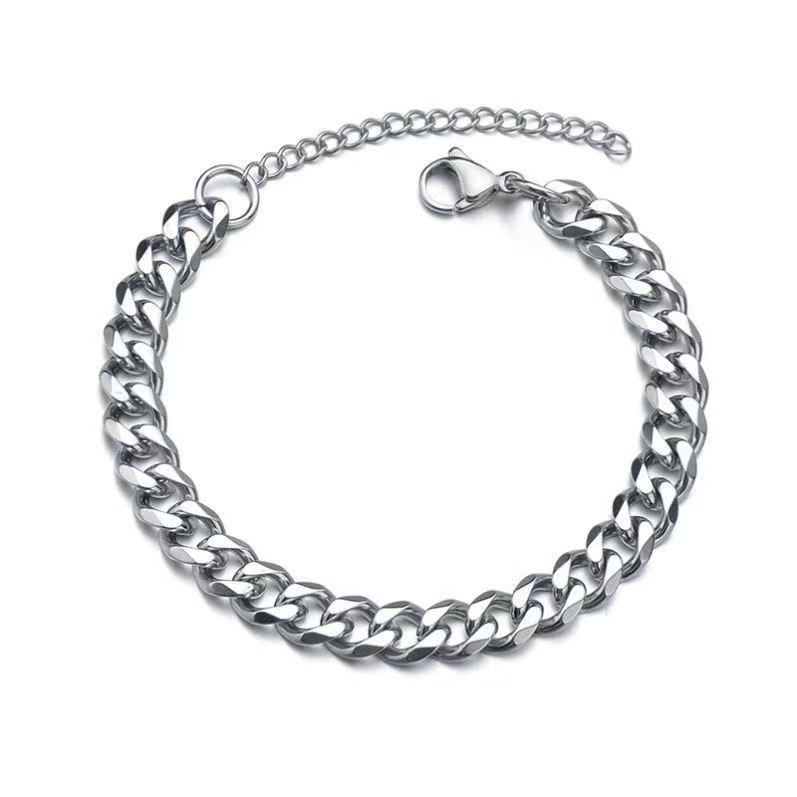 Custom 100 Languages 'I Love You' Projection Bracelet - Stainless Steel Cuban Chain Bangle for Men & Women
