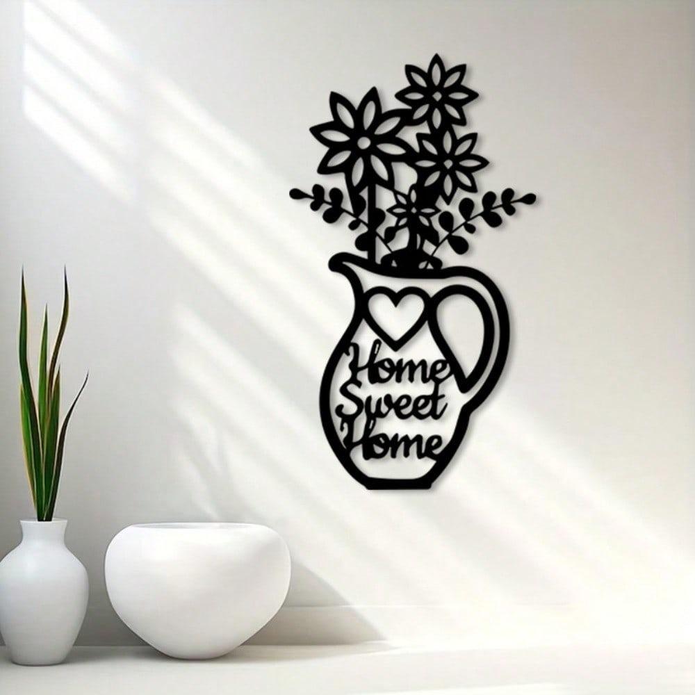 Iron Wall Art Home Sweet Home Sign Vintage Farmhouse Decor Metal Welcome Sign Floral Design Entryway Living Room Gift