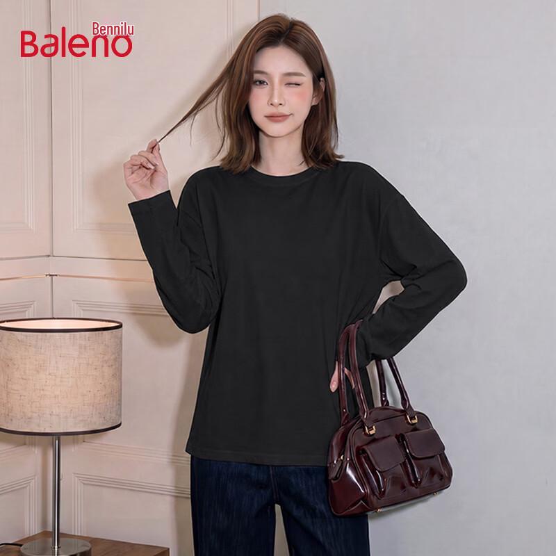 Baleno Women's Pure Cotton Loose Fit Long Sleeve Basic T-shirt