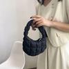 Mini-Plissee-Taschen mit Wolkenmuster für Damen, lässige, gesteppte Handtasche, gepolsterter Griff aus Nylon, luxuriöse, weiche, bauschige Tasche, Designer-Unterarmtasche