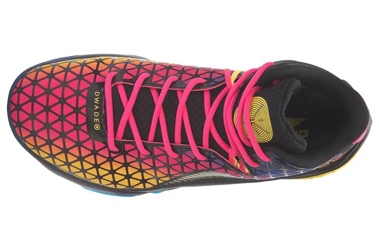 Men's Sneakers Li-Ning All In Team 4 Basketball Shoes Men's Mid-top Black/Pink/Yellow