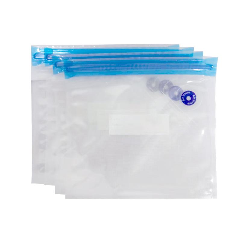 Yuesu Vakuumversiegelungs-Netz-Lebensmittelbeutel - Transparent, mit Reißverschluss, Luftventil, lebensmittelechter Kunststoff