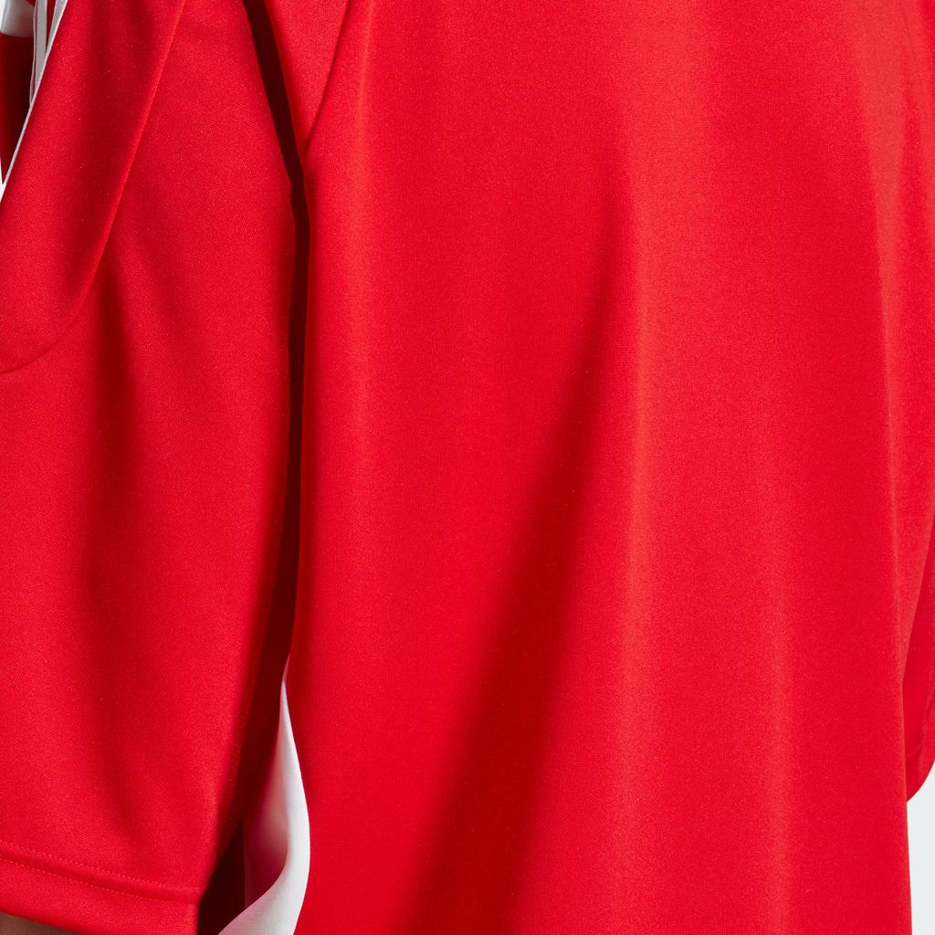 Adidas Originals Trefoil Stripe Logo Casual Loose Fit V-Neck Soccer Jersey 1 Men Tops Red IW3637