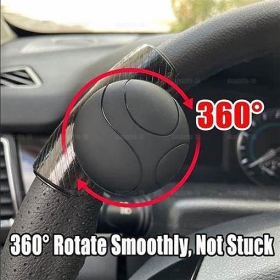 1pc Car Truck Steering Wheel Non-slip Handle Booster Ball Spinner Knob Black