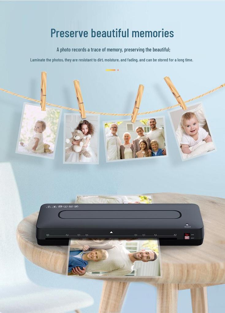 A3 Heat Sealing Laminator for Photos - Compact Home Use