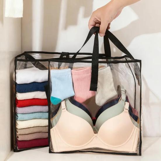 Triangle Hanger Organizer Triangle Storage Bag with Handles Dustproof Clothes Hanger Organizer Bag for Closet Wardrobe Laundry Room