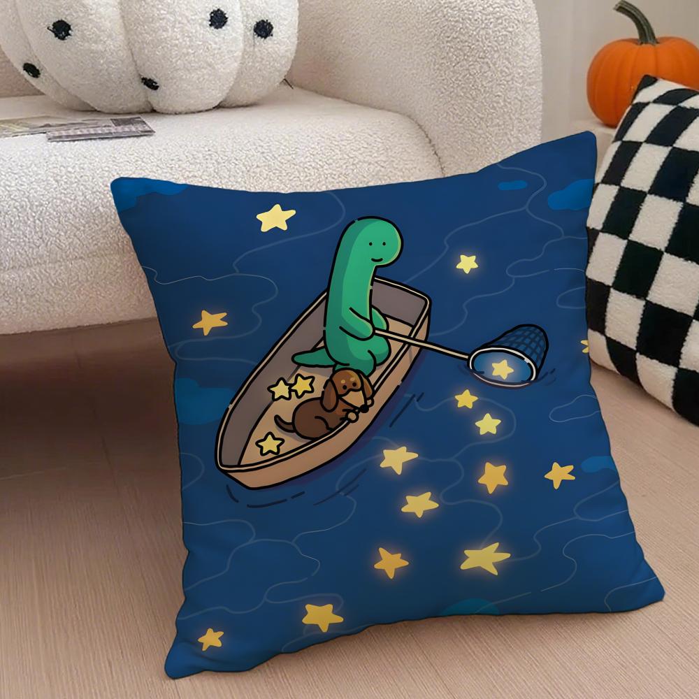 Interesting funny cartoon JJOGUMAN Cushion Cover Throw Pillow Cover Hidden Button Durable Polyester Chair Cushion