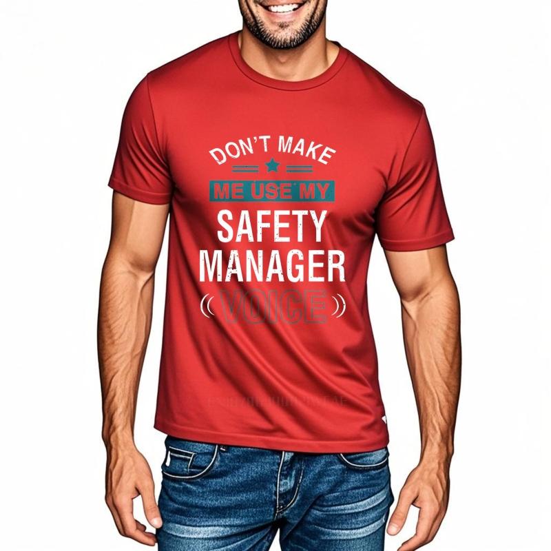men brand tshirt Brand summer Boys tshirt Dont Make Me Use My Safety Manager Voice Short Sleeve Relaxed Fit ONeck tops