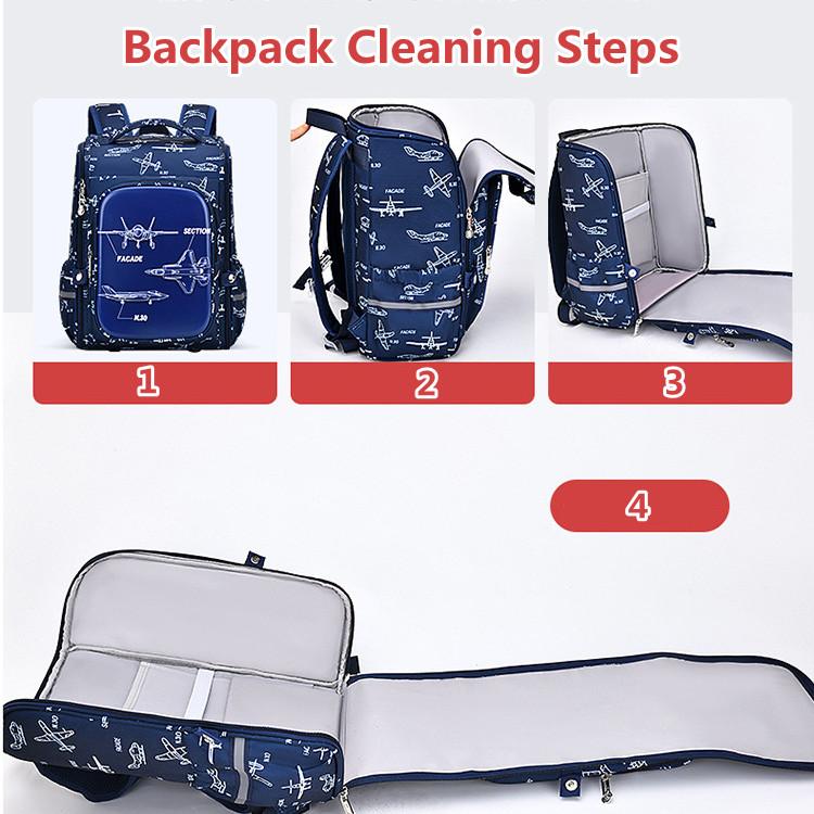 3 Farben coole Cartoon-Schultaschen für Schüler Jungen und Mädchen 1-3-6 Klasse Schultasche Mode einteiliger offener Kinderrucksack mit großer Kapazität