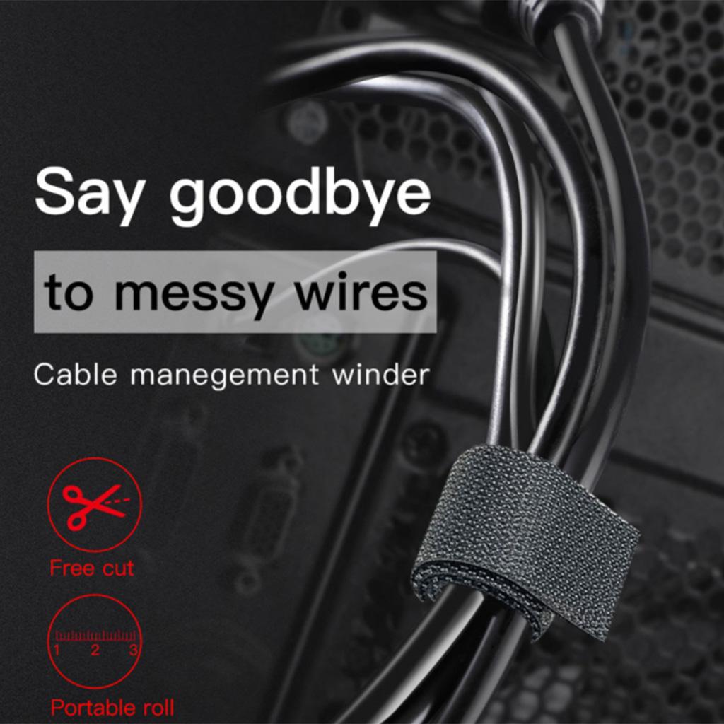 Desktop Cord Organizer Sticky Hook Tape Cord Organizer for Power Adapter Headset USB Wire Wrap Wire Winder
