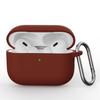 Solid color silicone one-piece earphone case for AirPods PRO1 Bluetooth earphone case with hook