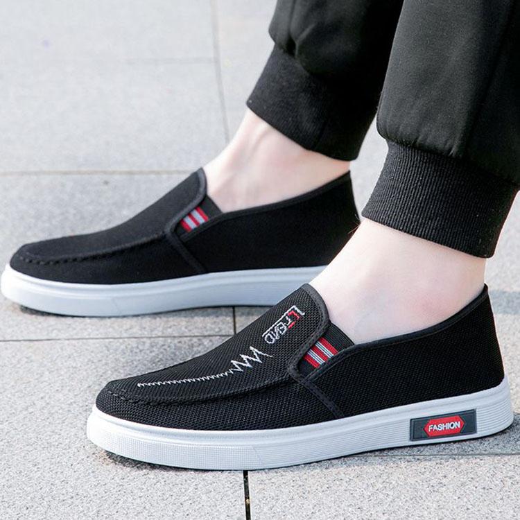 Anti-slip Wear-resistant Beef Tendon Sole Skate Shoes Men's Old Beijing Cloth Shoes Light Breathable Canvas Shoes Comfortable Soft Work Shoes