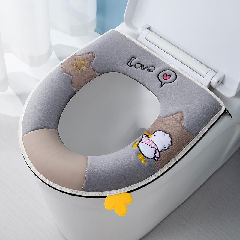 Waterproof seat cushion toilet cover cartoon four-season universal toilet seat seat seat toilet seat toilet mat (front waterproof) design