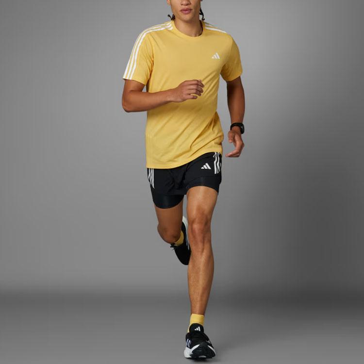 Adidas Own The Run 3-Stripes 2-In-1 Shorts Men Shorts Black IQ3808