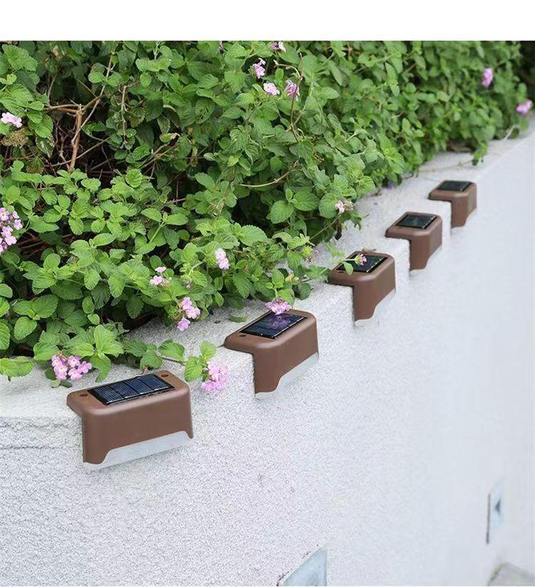 Solar Waterproof Outdoor Step Lights for Gardens, Courtyards, Railings, and Fences
