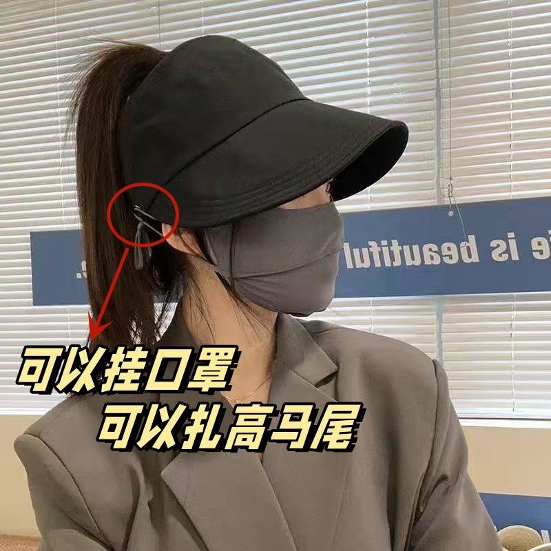 Hat women's new sunscreen cap summer sunscreen cap baseball cap face cap cap female bat