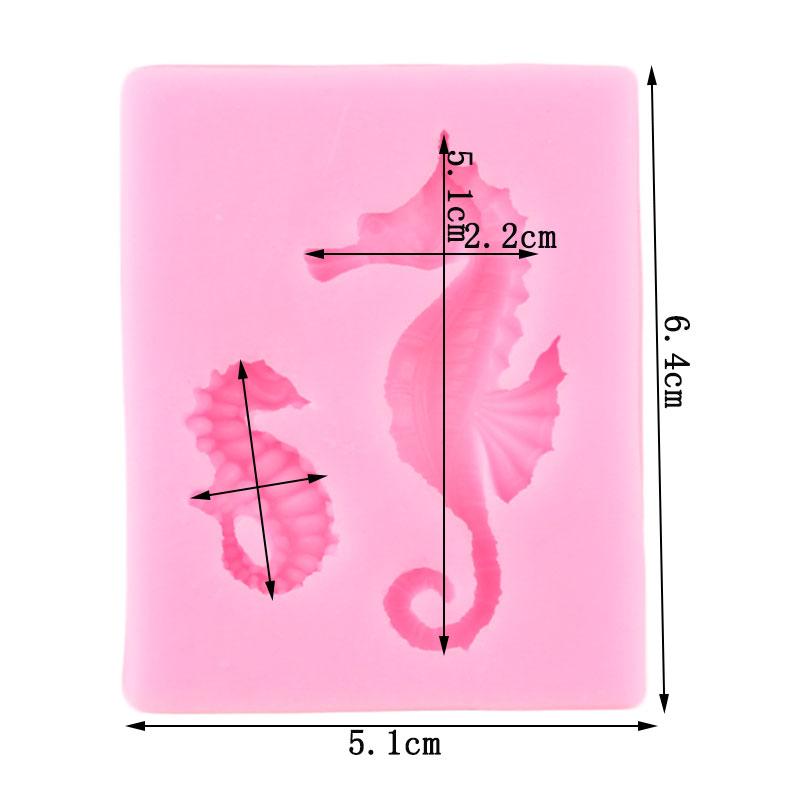 Molde de silicona con forma de cola de sirena, coral, conchas y algas marinas para decoración de tartas, moldes de pasta de goma, chocolate y caramelos