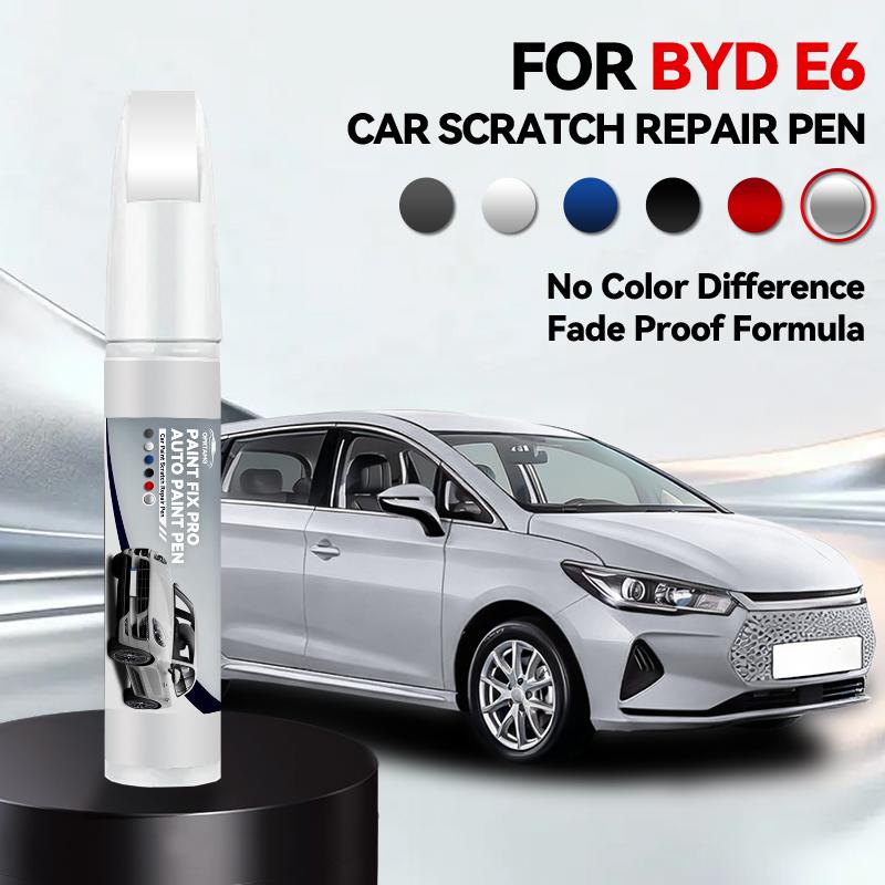

For BYD E6 Paint Repair Pen Touch Up Scratch Remover DIY Auto Accessories Black White Silver Gray Blue Red срібний