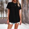 Diyun European and American Women's Clothing Spring and Summer Temperament Solid Color Short-sleeved Lace Top